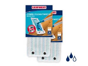 Leifheit Wischmopp Bundle Wischbezug CLEAN TWIST M / Combi M micro duo (2er Set)