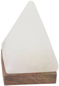 HIMALAYA SALT DREAMS Salzkristall-Tischlampe »USB-Pyramide«, LED-Board, 1 St., Warmweiß, Handgefertigt aus Salzkristall - jeder Stein ein Unikat, H: ca.11 cm 