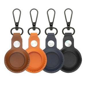 4smarts Kunstleder Case Set Premium für AirTags 4 Stück braun, orange, blau, schwarz 