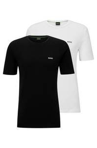 Boss Green T-Shirt, (Packung, 2), mit Logodruck 