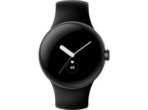  GOOGLE Pixel Watch LTE Smartwatch Edelstahl Fluorelastomer mit Soft-Touch-Beschichtung, Kleines Armband für Handgelenke 130–175 mm Umfang, Großes 165–210 Matte Black/Obsidian 