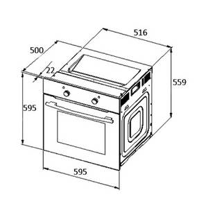 Pkm Einbau-Backofen, 56 l, Glas/Edelstahl, schwarz 