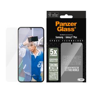 Panzerglass Displayschutzglas »Ultra-Wide Fit Ceramic Screen Protection«, für Samsung Galaxy S25+, Displayschutzfolie, Schutzfolie, Bildschirmschutz, kratz- & stoßfest 