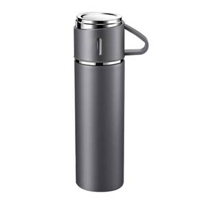 WISHDOR Isolierflasche Edelstahl Trinkflasche Thermosflasche Isolierte Wasserflasche 500ml, BPA frei mit Deckel und Griff für Arbeit Schule Kinder Auslaufsicher 