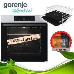 Gorenje Einbau Backofen Pyrolyse Autark Pizza Grill Edelstahl 1-fach Auszug Herd 