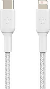 Belkin Lightning/USB-C Kabel ummantelt mfi zertifiziert 1m Weiß 