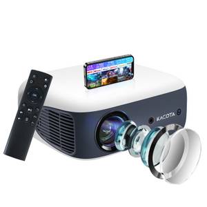 DOPWii 4K Projektor, Beamer mit 500 ANSI Lumen, Android 13, Auto-Keystone, Beamer (20000 lm, 2000:1, 1080p (1920x1080), unterstützt bis zu 4K und 8K Dekodierung px, Netflix & Amazon Video Unterstützung und Voice Assistant, 1 + 8GB) 