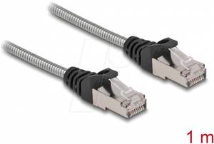 Delock 80108 - Patchkabel Cat.6A U/FTP mit Metallmantel 1 m 