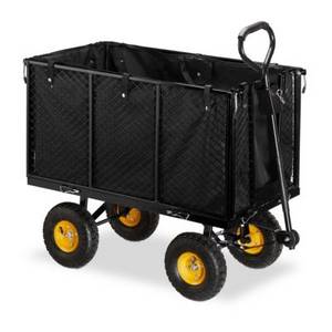 Relaxdays Bollerwagen Hoher Handwagen für den 