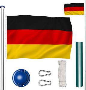 Tectake Aluminium Fahnenmast Deutschland (402125) Fahnenmast