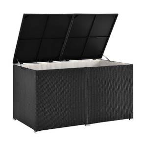 Juskys Polyrattan Auflagenbox Ikaria 950 L mit Deckel & Innenplane – Garten...