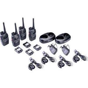 Midland G7 Pro 4er Kofferset, PMR446 2x Doppelstandlader, 4x MA24-L Headsets C1090.19 PMR-Handfunkgerät 4er Set 