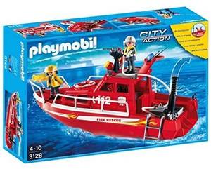 Playmobil Citylife-Rettung Feuerlöschboot mit Pumpe (3128-B) Playmobil-Boot