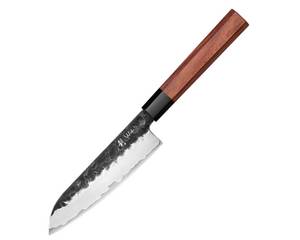 Wakoli Allzweckmesser Kensei Serie Kleines Santokumesser 13,5cm Klinge Griff aus Redwood & 