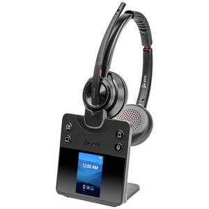  HP Poly Savi 8420 Office DECT Computer On Ear Headset DECT, Bluetooth® Stereo Schwarz Noise Cancelling Lautstärkeregelung, Mikrofon-Stummschaltung 