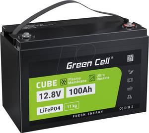 Green Cell GC LFP12 100AH - Lithium-Akku, LiFePO4, 12,8 V, 100 Ah 