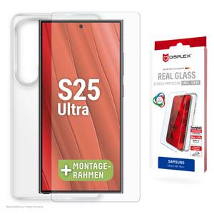 Displex Displayschutzglas »Real Glass Screen Protection inkl. Case«, für Samsung Galaxy S25 Ultra, Displayschutzfolie, Schutzfolie, Bildschirmschutz, kratz- & stoßfest 