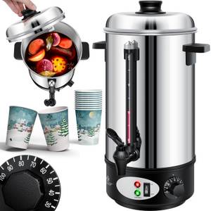 Kesser ® Glühweinkessel Edelstahl Glühweinkocher Glühweinautomat Heißgetränkeautomat Wasserkocher Heißwasserspender Kocher Einkochautomat 