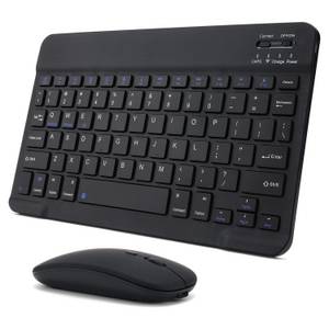 RWEUOQ Kabellose Bluetooth-Tastatur mit Maus mit iOS, Android, Windows & Mac Tastatur (Kabellose Bluetooth-Verbindung, tragbares Design, trendig) 