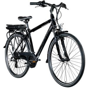 ZÜndapp Zündapp Z802 E Bike 28 Zoll Elektro Bike Trekkingrad Herren E Fahrrad 700c Elektrorad E Trekkingrad 21 Gänge... 48 cm, schwarz/grau 
