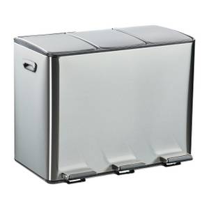 Relaxdays Mülltrennsystem Mülleimer 3 Fächer 15 