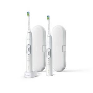 Philips Sonicare Elektrische Schallzahnbürste ProtectiveClean 6100 HX6877/34 Doppelpack 