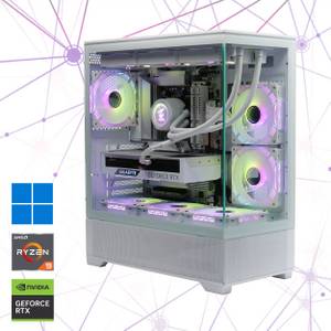 GameMax ICE 7348 Gaming-PC (AMD Ryzen 9 7900X3D, RTX 4070 Ti Super, 32 GB RAM, 2000 GB SSD, Wasserkühlung, DDR5 RAM, PCIe SSD Gen4, Windows 11) 