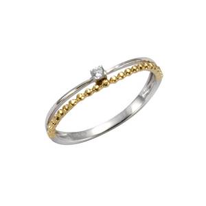 Celesta Ring 375/- Gelbgold bicolor Zirkonia 