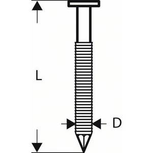 Bosch Accessories Rundkopf-Streifennagel SN21RK 75RHG 2,8 mm, 75 mm, feuerverzinkt, gerillt 3000 St.  2608200040 