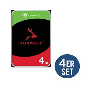 Seagate 4er Set IronWolf NAS HDD ST4000VN008 - 4TB 3,5 Zoll SATA 6 Gbit/s CMR 