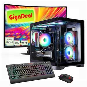 Hyrican Gigadeal Gamemax HYPE-M SET2576 7533 R5-7500F 32GB/1TB SSD RTX5060 Win11 + Gigabyte GS32QC 32