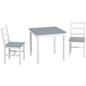 Homcom Essgruppe mit Anti-Rutsch-Fußpads grau, weiß 75L x 75B x 73H cm 