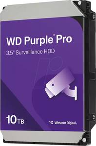 Western Digital WD102PURP - 10TB Festplatte WD Purple Pro - Video 