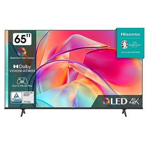  Hisense 65E7KQ QLED Smart TV 164 cm (65 Zoll), 4K, HDR10, HDR10+ decoding, HLG, Dolby Vision, DTS Virtual, 60Hz Panel, Bluetooth, Alexa Built-in, VIDAA Voice, schwarz 