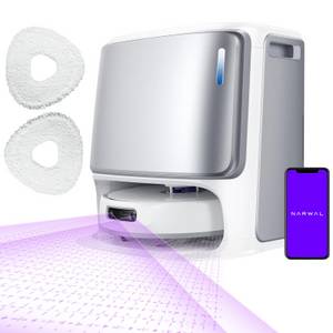 Narwal Saugroboter Freo Z Ultra, 12000Pa, Saugroboter mit Wischfunktion, 72,00 W, Doppel-KI-Chips, Doppel-KI-Ausweichen, Heißwasserwaschen von Mopps und Trocknen, Zero Tangling Bürste 2.0, Intelligente APP-Steuerung 