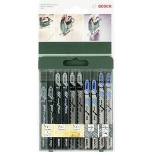 Bosch Accessories 2609256746 10tlg. Stichsägeblatt-Set T-Schaft T 101 B (2x)  T 144 D (2x)  T 119 B Stichsägeblatt