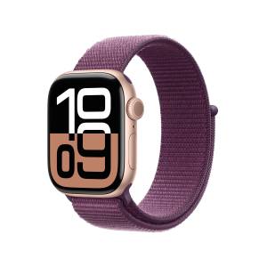 Apple Watch S10 Roségold Aluminium Sport Loop Pflaume GPS + Cellular 42mm MWXC3QF/A 