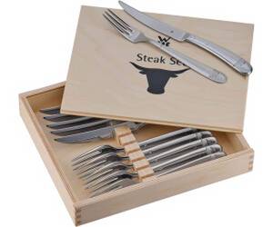 Wmf 12-teilig mit Holzkiste Steakbesteck