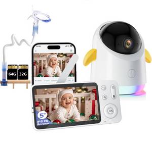 Iegeek Babyphone Babyphone mit Kamera 2K/3MP 