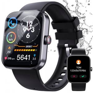 ZEUOPQ Smartwatch Fitness Tracker uhr mit Anruffunktion schwarz Smartwatch (4.83 cm/1,9 Zoll), 1-tlg., Bluetooth 5.1 Sportuhr, IP67 wasserdicht 