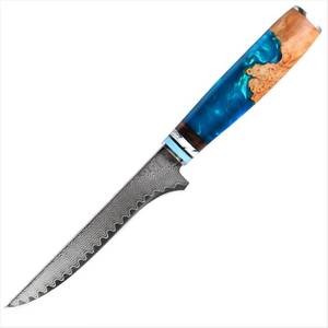 KEENZO Damastmesser Damast Ausbeinmesser 15cm Filetiermesser aus 67 Lagen Damaststahl 