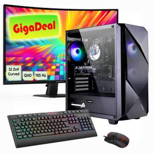 GameMax GigaDeal Gaming-PC-Set Striker PC-Komplettsystem (32