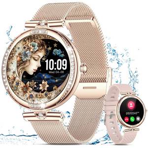 BEKOMIYA Smartwatch,Fitness Tracker Uhr für Damen mit Anruffunktion Smartwatch (1,19