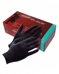 Rimba Latex Gloves black ninja (100 pcs.)